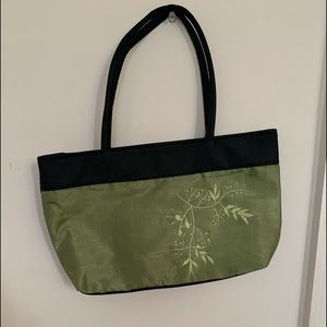 green mini floral purse